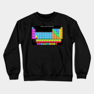 Periodic Table of the Chemical Elements on Black Crewneck Sweatshirt